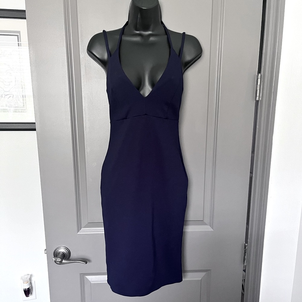 LULUS Navy Blue Petite Mini Dress Size Small